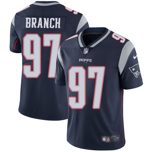 Nike Patriots #97 Alan Branch Navy Blue Team Color Men's Stitched NFL Vapor Untouchable Limited Jersey